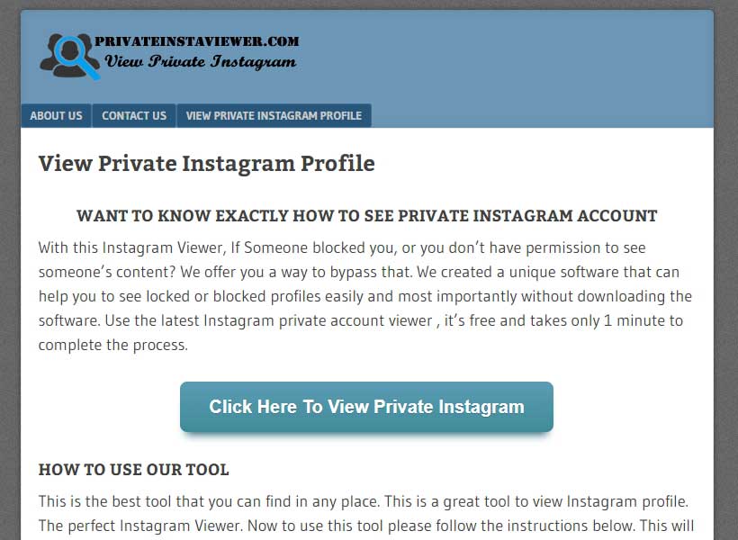 Private instagram viewer without human verification code